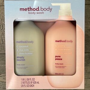 Method Body Body Wash - Simply nourish & Pure Peace - Set of 2/ 28 fl oz each